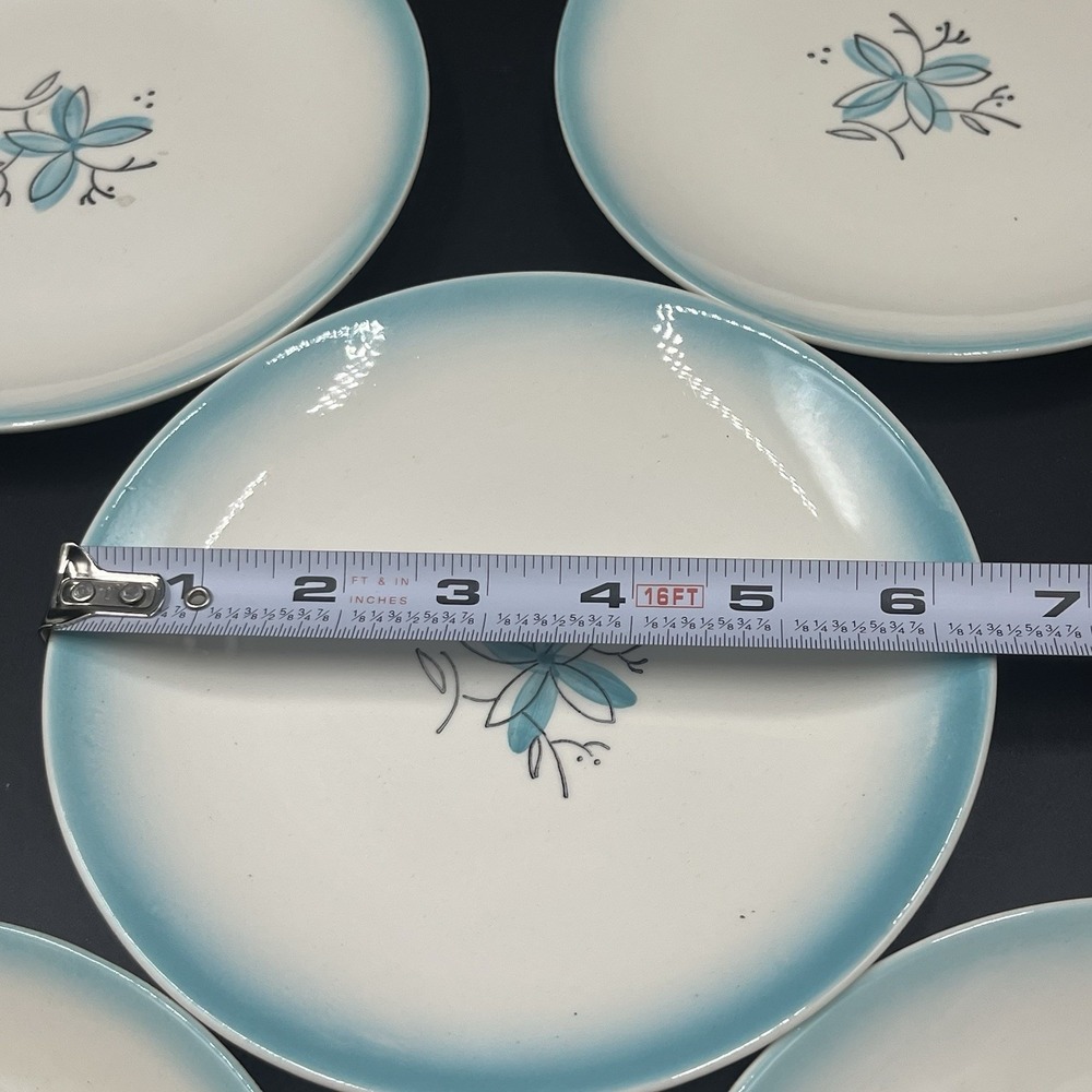 Cunningham & Pickett Avalon Aqua Atomic Flora Design 1950's Set‎ of 5 - Picture 3 of 4